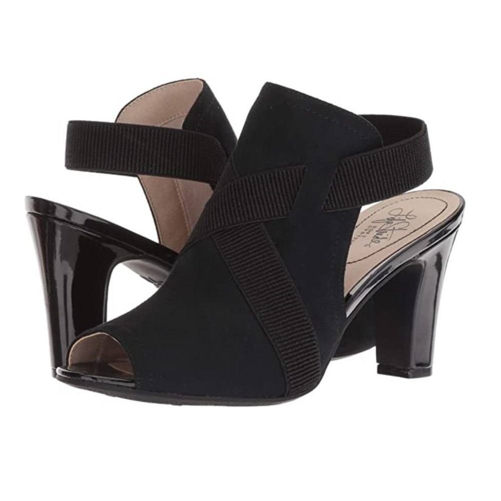 LifeStride Women's Cacey Heeled Sandal Black  Size 6.5